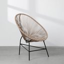 Ver imagem 1 de Poltrona Acapulco com Estrutura Preta - Areia Abra Casa