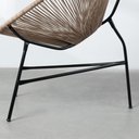 Ver imagem 4 de Poltrona Acapulco com Estrutura Preta - Areia Abra Casa