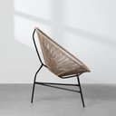 Ver imagem 2 de Poltrona Acapulco com Estrutura Preta - Areia Abra Casa