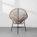 Ver imagem 3 de Poltrona Acapulco com Estrutura Preta - Areia Abra Casa