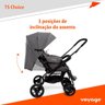 Carrinho com Bebê Conforto Travel System Choice Voyage Cinza Melange - 5