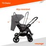 Carrinho com Bebê Conforto Travel System Choice Voyage Cinza Melange - 4