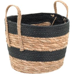 Zagora Cesta Fibra Preto 3pç - 3