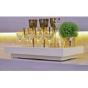 Ver imagem 4 de Bandeja Grande Vidro Branco Decoração Luxo 60x35