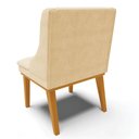Ver imagem 7 de Kit 4 Cadeiras Estofadas para Sala de Jantar Base Fixa de Madeira Castanho Lia Suede Bege - Ibiza