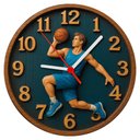 Ver imagem 1 de Relógio de Parede - Basquete -efeito 3d -25x25x2cm