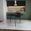 Ver imagem 1 de Mesa de Jantar Redonda 110cm Preta Clips 3 Pés Ferro Preto