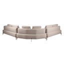 Ver imagem 5 de Sofá Modulado Sala de Estar 415cm Marino de Canto Pés de Ferro com Almofadas Linho Bege G92 - Gran B