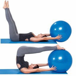 Bola Suiça Liveup Pilates Yoga Ginástica 75 cm e DVD - 3