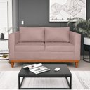 Ver imagem 1 de Sofá 3 Lugares Europa 180 cm Estilo Conforto e Elegância Linho Rosê - Amarena Móveis