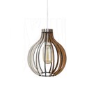 Ver imagem 4 de Luminária Bali E27 Mdf Branco Desmontada Luz Quarto Bar