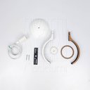 Ver imagem 7 de Luminária Bali E27 Mdf Branco Desmontada Luz Quarto Bar