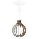 Ver imagem 1 de Luminária Bali E27 Mdf Branco Desmontada Luz Quarto Bar