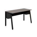 Ver imagem 2 de Mesa Escrivaninha com 135cm Industrial Tampo Chanfrado e Pés Metálicos F5 Office Cinza Sagrado com Preto