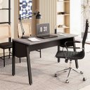 Ver imagem 1 de Mesa Escrivaninha com 135cm Industrial Tampo Chanfrado e Pés Metálicos F5 Office Cinza Sagrado com Preto