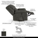 Ver mais imagens de Poltrona do Papai Reclinável Melim Glider Giratória Usb Linho Fh1 - D'rossi Cor Grafite