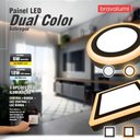Ver imagem 3 de Painel Led Taschibra Redondo Embutir 18+6w Dual Color Black Bivolt
