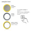 Ver imagem 4 de Painel Led Taschibra Redondo Embutir 18+6w Dual Color Black Bivolt