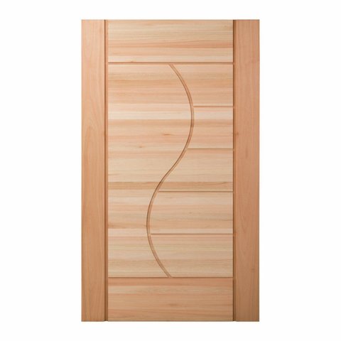 Folha de Porta Maciça em Eucalipto Acabamento Natural 210x120cm PM89 Evidence Cruzeiro Portas