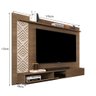 Painel Roma para Tv até 60 Polegadas com 2 Porta - Castanho / Off White - 3