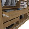 Guarda-roupa Casal 100% Mdf Kappesberg 3 Portas de Correr 6 Gavetas Nogueira - 8