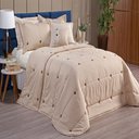 Ver imagem 6 de Cobre Leito Casal Queen 7 peças Botão Colcha de Casal Avelã