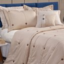 Ver imagem 4 de Cobre Leito Casal Queen 7 peças Botão Colcha de Casal Avelã