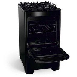 Fogão Consul 4 Bocas Mesa de Vidro Grades Individuais Super Estáveis Preto Cfo4vbe - 4