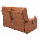 Ver imagem 2 de Poltrona Reclinável para Cinema Parma 2 Lugares Baú Usb Pu Caramelo Brilho Fh1 - D'rossi