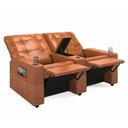 Ver imagem 3 de Poltrona Reclinável para Cinema Parma 2 Lugares Baú Usb Pu Caramelo Brilho Fh1 - D'rossi