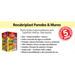 Tinta Imperemeab. Para Paredes E Muros, Recubriplast 18 Lt: Vermelho Vibrante - 4