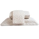 Ver imagem 1 de Cobre Leito Casal Padrão Bouti Basic Estampado 180 Fios 3 Peças - Poa Creme