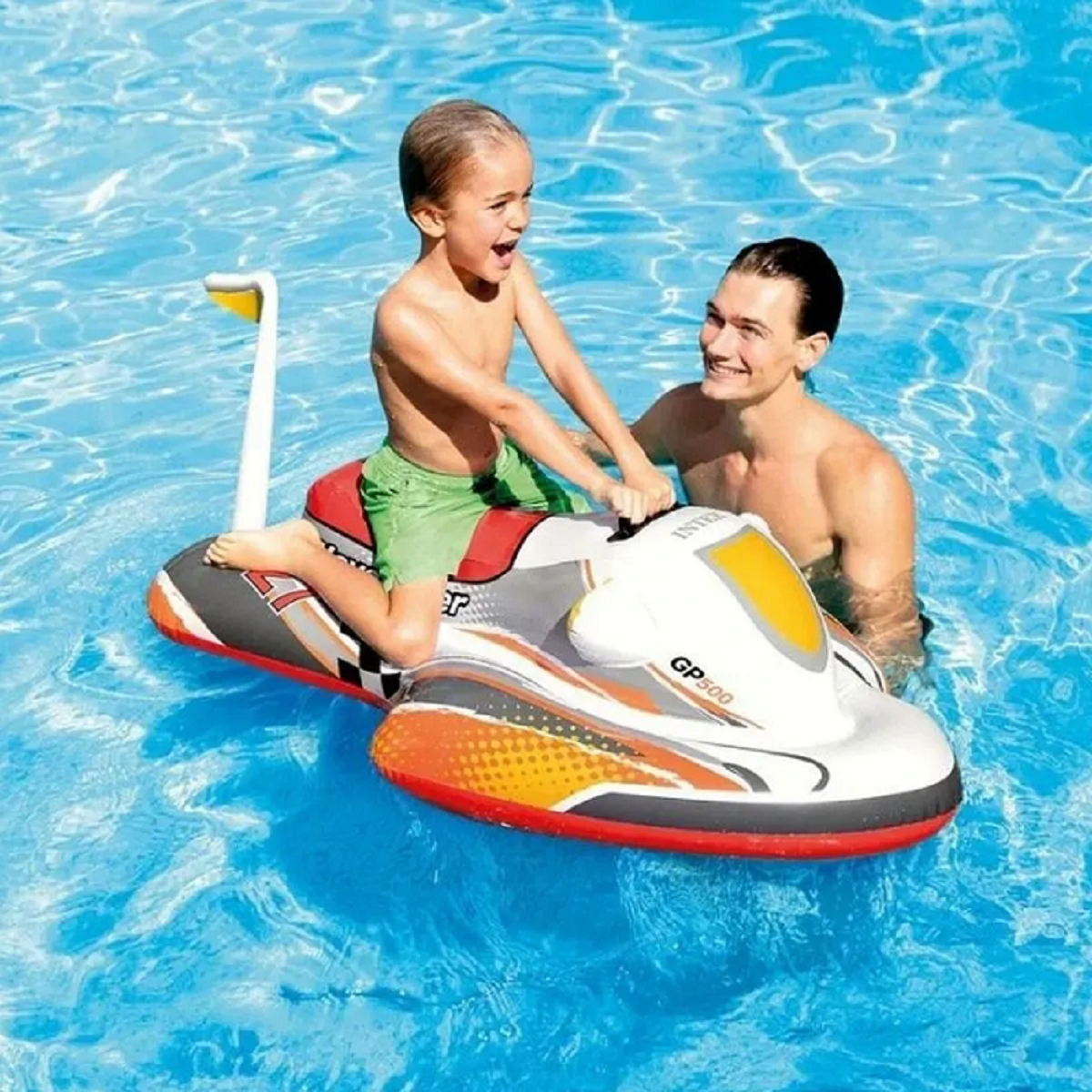 Jet Ski Inflável Infantil 40kg Intex 1,17m + Bomba Elétrica Voltagem:110v - 4