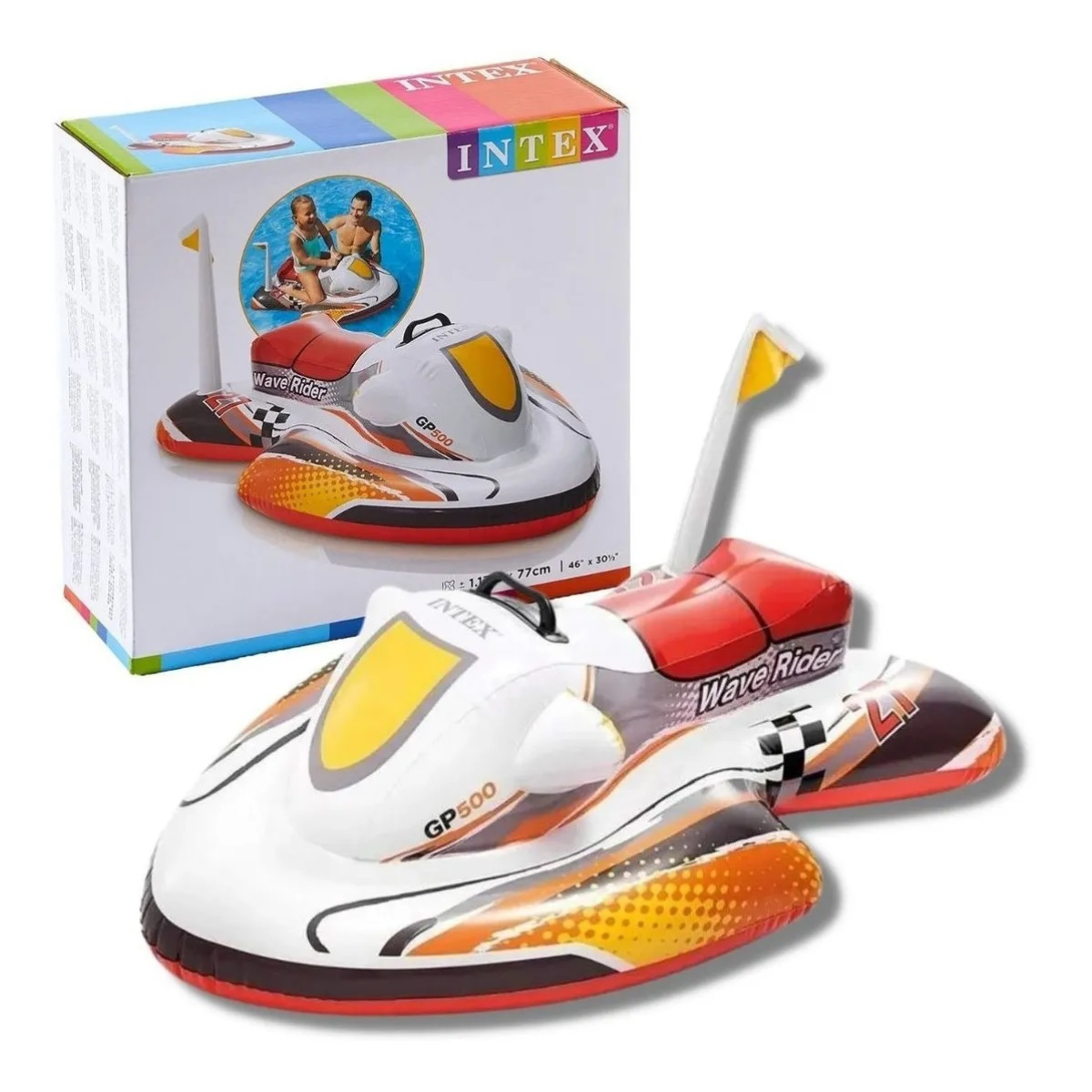 Jet Ski Inflável Infantil 40kg Intex 1,17m + Bomba Elétrica Voltagem:110v - 10