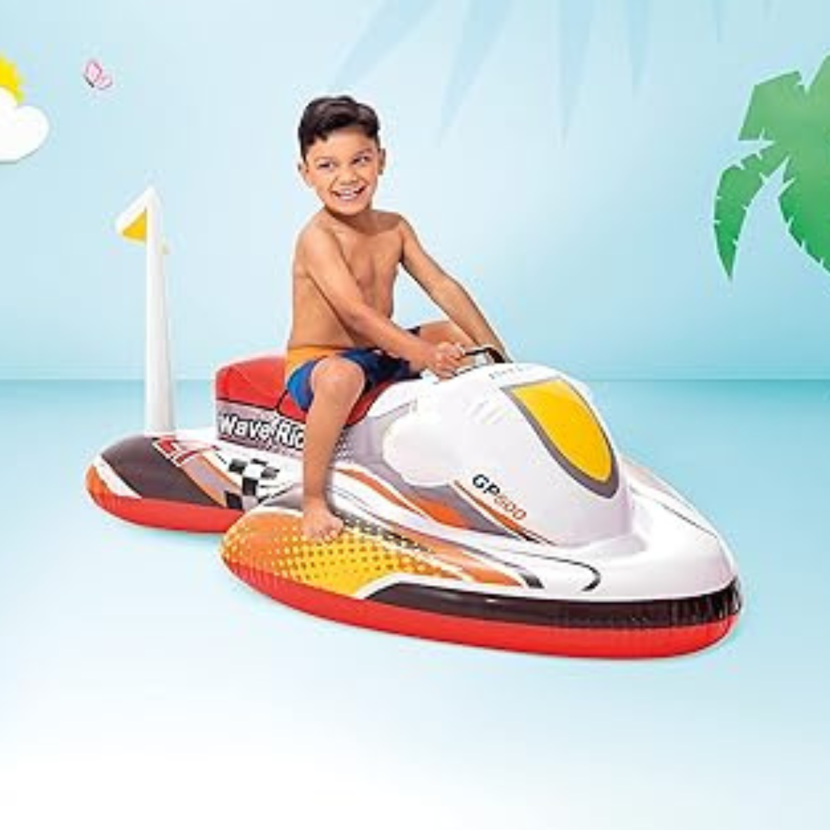 Jet Ski Inflável Infantil 40kg Intex 1,17m + Bomba Elétrica Voltagem:110v - 3