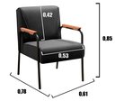 Ver imagem 4 de Kit 04 Poltronas Decorativas Jade para Sala de Estar, Recepção - Veludo Preto