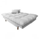 Ver imagem 3 de Sofá Cama Andorra com Banqueta Corano 3 Lugares Reclinável Império Branco 036