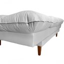 Ver imagem 4 de Sofá Cama Andorra com Banqueta Corano 3 Lugares Reclinável Império Branco 036