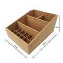 Ver imagem 4 de Caixa Mdf Organizadora de Maquiagem Aberta com 15 Divisões Tam:24x18x11,5cm Cod:banh038