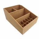 Ver imagem 1 de Caixa Mdf Organizadora de Maquiagem Aberta com 15 Divisões Tam:24x18x11,5cm Cod:banh038