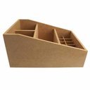 Ver imagem 2 de Caixa Mdf Organizadora de Maquiagem Aberta com 15 Divisões Tam:24x18x11,5cm Cod:banh038