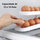 Ver imagem 4 de Porta Ovos Dispenser 2 Andares 14 Ovos Organizador Bandeja de Geladeira