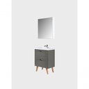 Ver imagem 5 de Gabinete para Banheiro com Cuba e Armario 60cm Retro Mdf Verde Milano - On Móveis