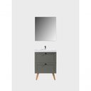Ver imagem 4 de Gabinete para Banheiro com Cuba e Armario 60cm Retro Mdf Verde Milano - On Móveis