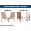 Ver imagem 5 de Conjunto: Mesa de Cozinha Yara C/ Tampo Madeirado C/ Vidro Curvo 200x90cm e 6 Cadeiras Anne Nature/