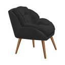 Ver imagem 3 de Poltrona Decorativa Agata Veludo Preto - Fortbello Estofados