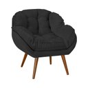 Ver imagem 2 de Poltrona Decorativa Agata Veludo Preto - Fortbello Estofados