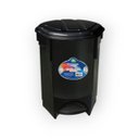 Ver imagem 2 de Lixeira Oval com Pedal Preta 30lt Arqplast