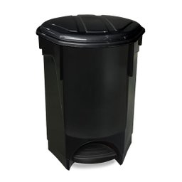 Lixeira Oval com Pedal Preta 30lt Arqplast - 1