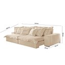 Ver imagem 3 de Sofá Luz Linho 02 Módulos de 80cm B25cm Meu Sofá Online A294 Linho Creme